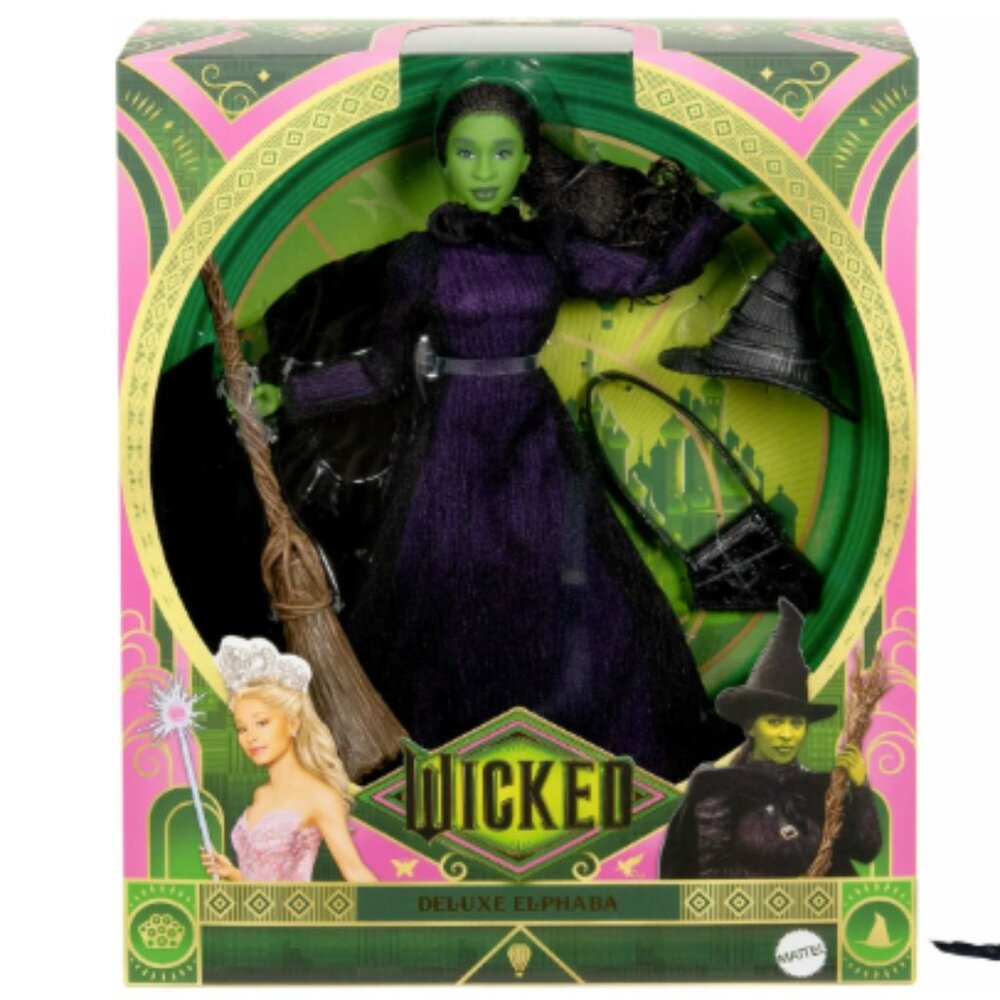 Universal Pictures’ Wicked Deluxe Elphaba Fashion Doll & Accessories with Braide